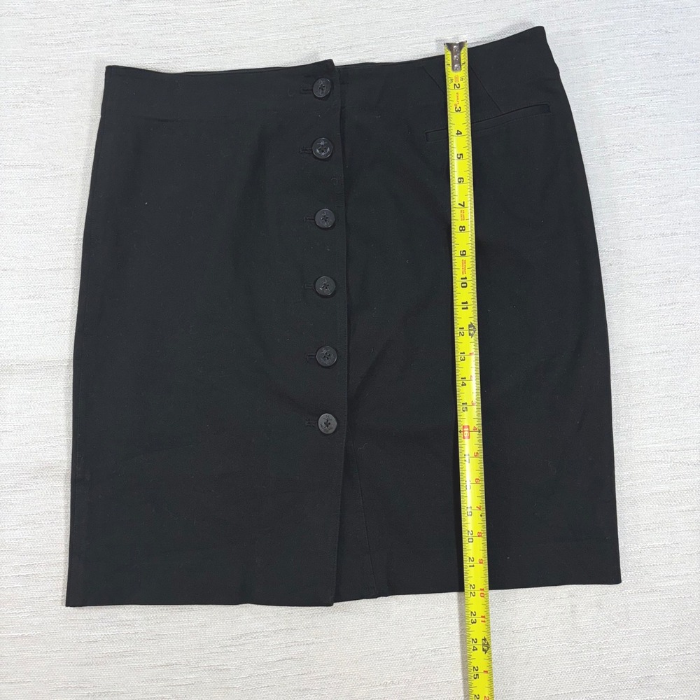 LAUREN Ralph Lauren Black Button Front Pencil Skirt Size 14 Career Office - Picture 5 of 7